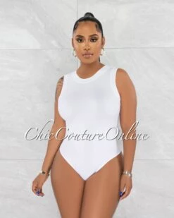 Haynes White Round Neckline Bodysuit