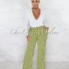 Isser Green Geometric Print High Waist Palazzo Pants