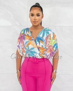 Renny Multi-Color Print Wide Bodysuit