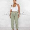 Charlie Olive Green Cargo Jogger Jeans